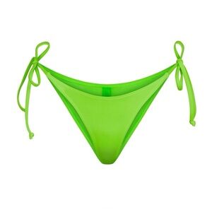 SKIMS Dipped Neon Green Tie-Side Bikini Bottom Limited Edition NWT Size Large